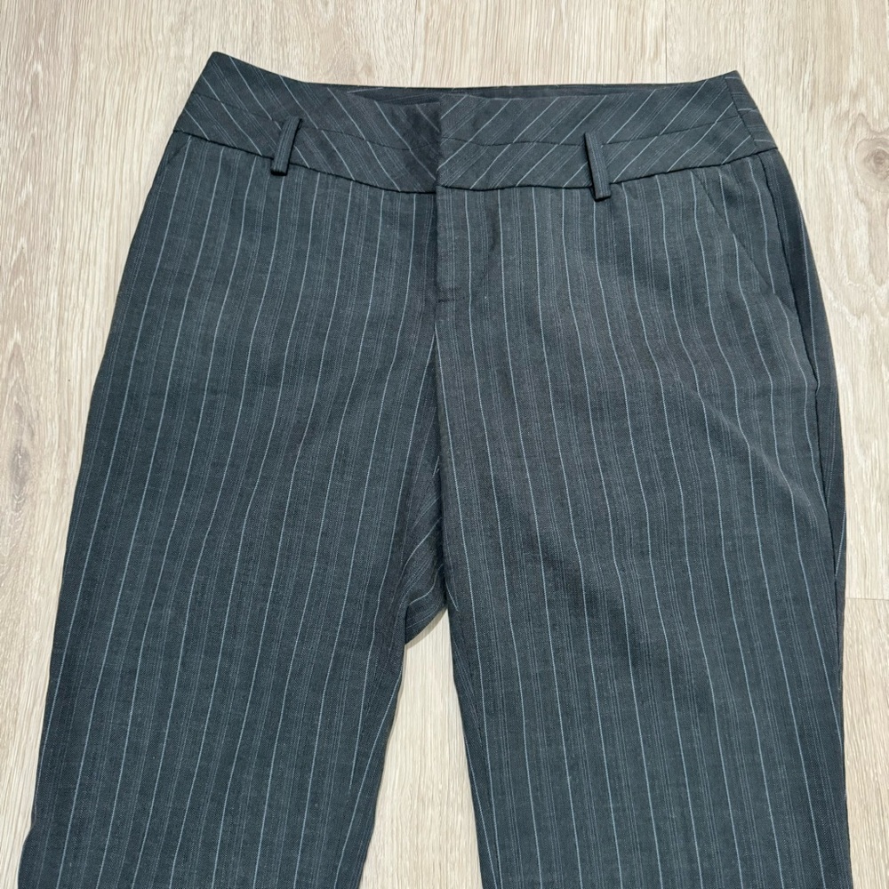 mossimo grey pinstripe straight leg trouser office dress work pants bottom - Picture 2 of 9